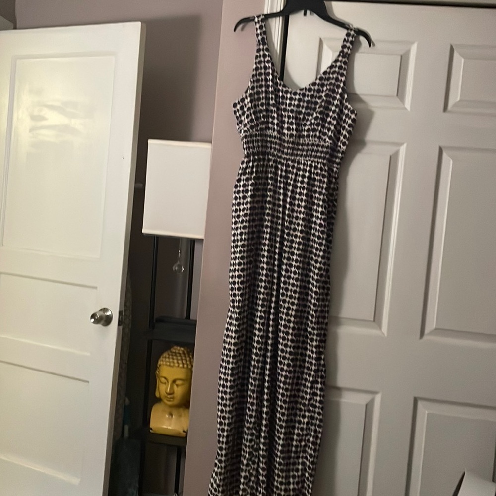 bar III gray purple adjustable strap wide leg jumpsuit with pockets size large